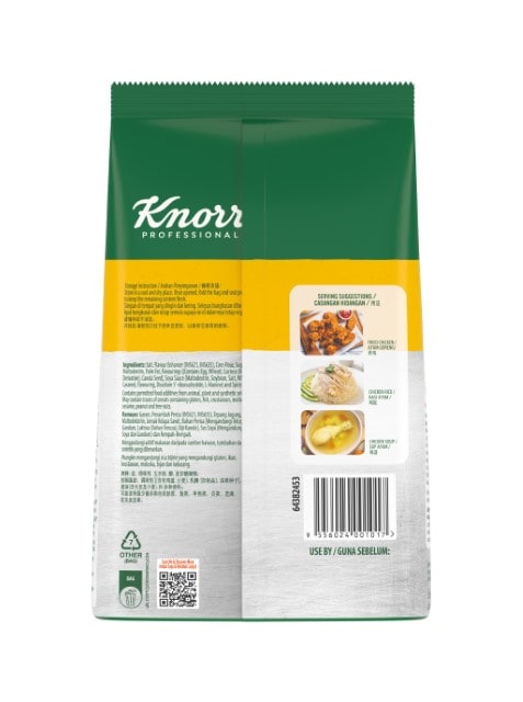 Knorr Chicken Flavoured Seasoning 1KG - Produce for chefs, Knorr Chicken Flavoured Seasoning provides you with the right food seasoning for the umami taste of every stir fry or other dishes on your menu.